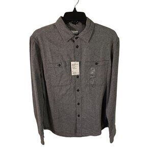 Sonoma Supersoft Flannel Shirt S Grey Long Sleeve Button-Down Kohls